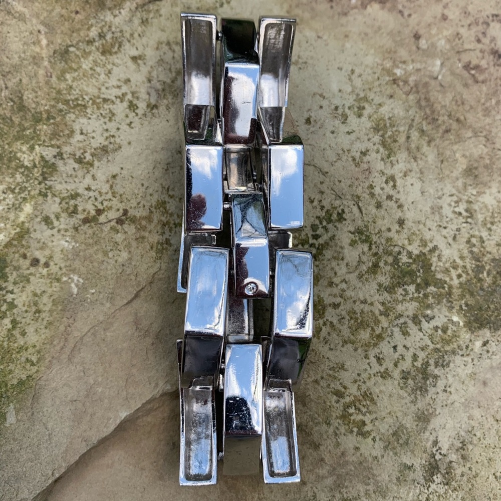 Silver Modernist Geometric Bracelet